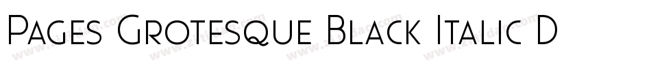 Pages Grotesque Black Italic Demo字体转换